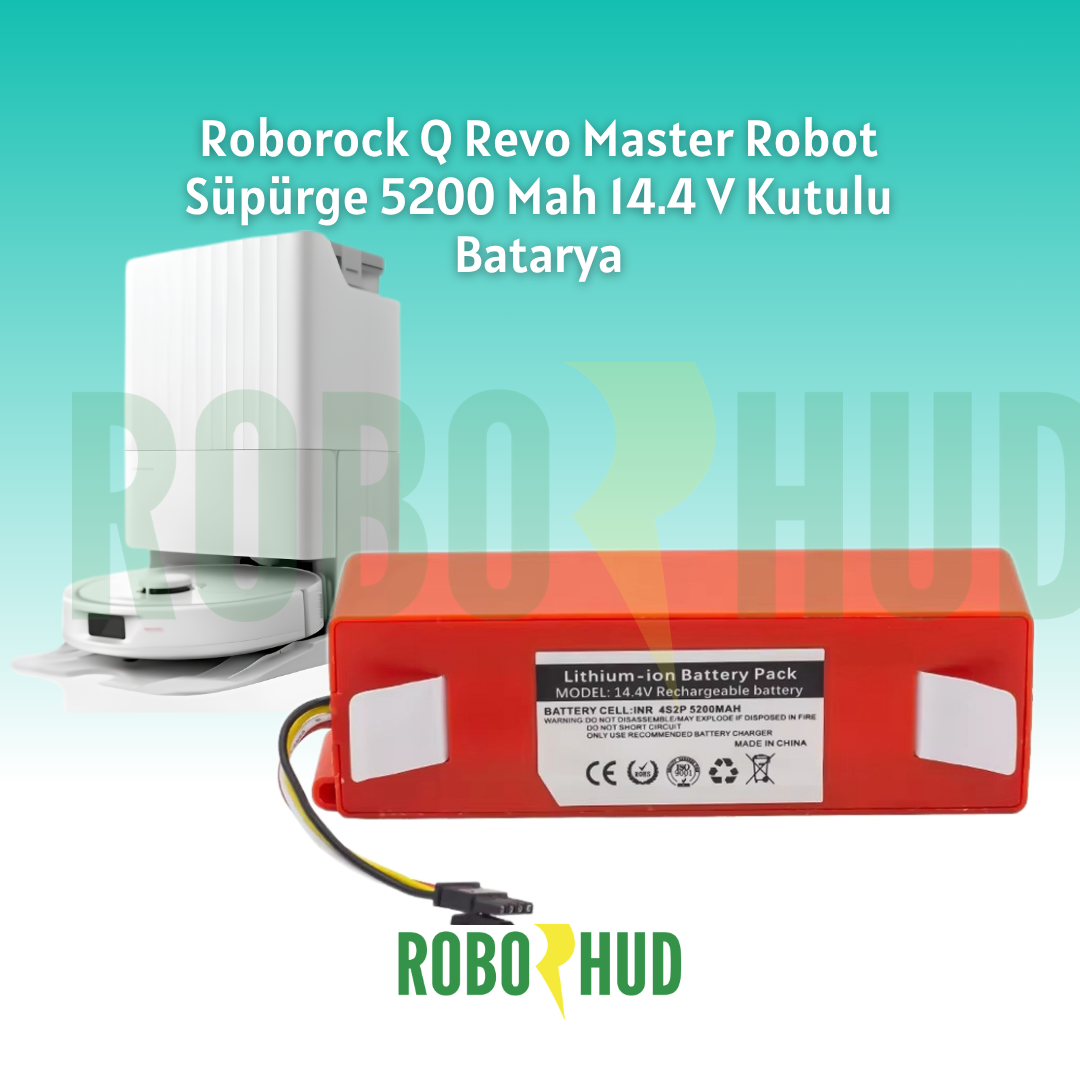 Roborock Q Revo Master Robot Süpürge Bataryası 5200 mAh 14.4V Li-ion