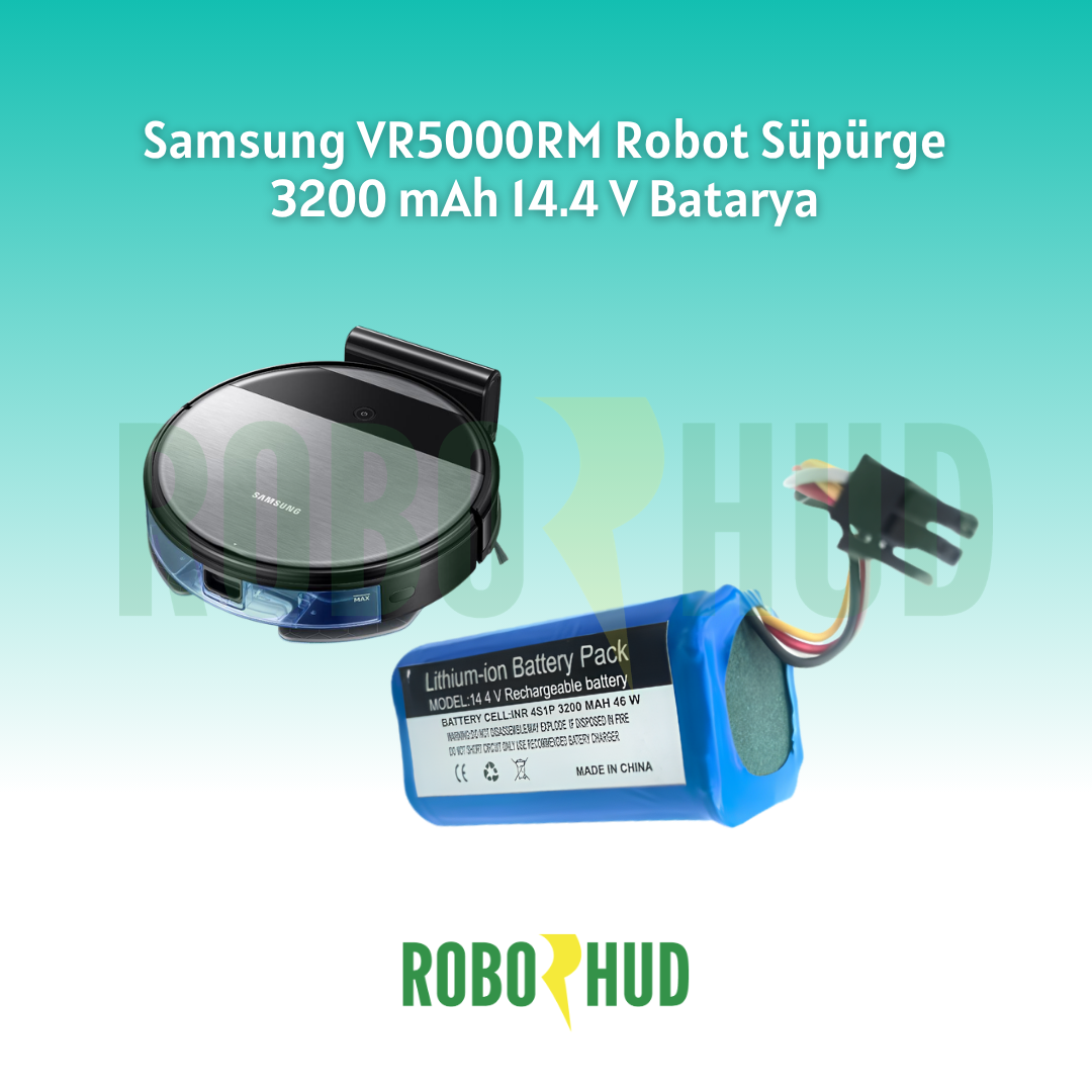 Samsung VR5000RM Robot Süpürge 3200 mAh 14.4 V Kutulu Batarya – Orijinal Uyumlu Uzun Ömürlü Yüksek Performans Pil