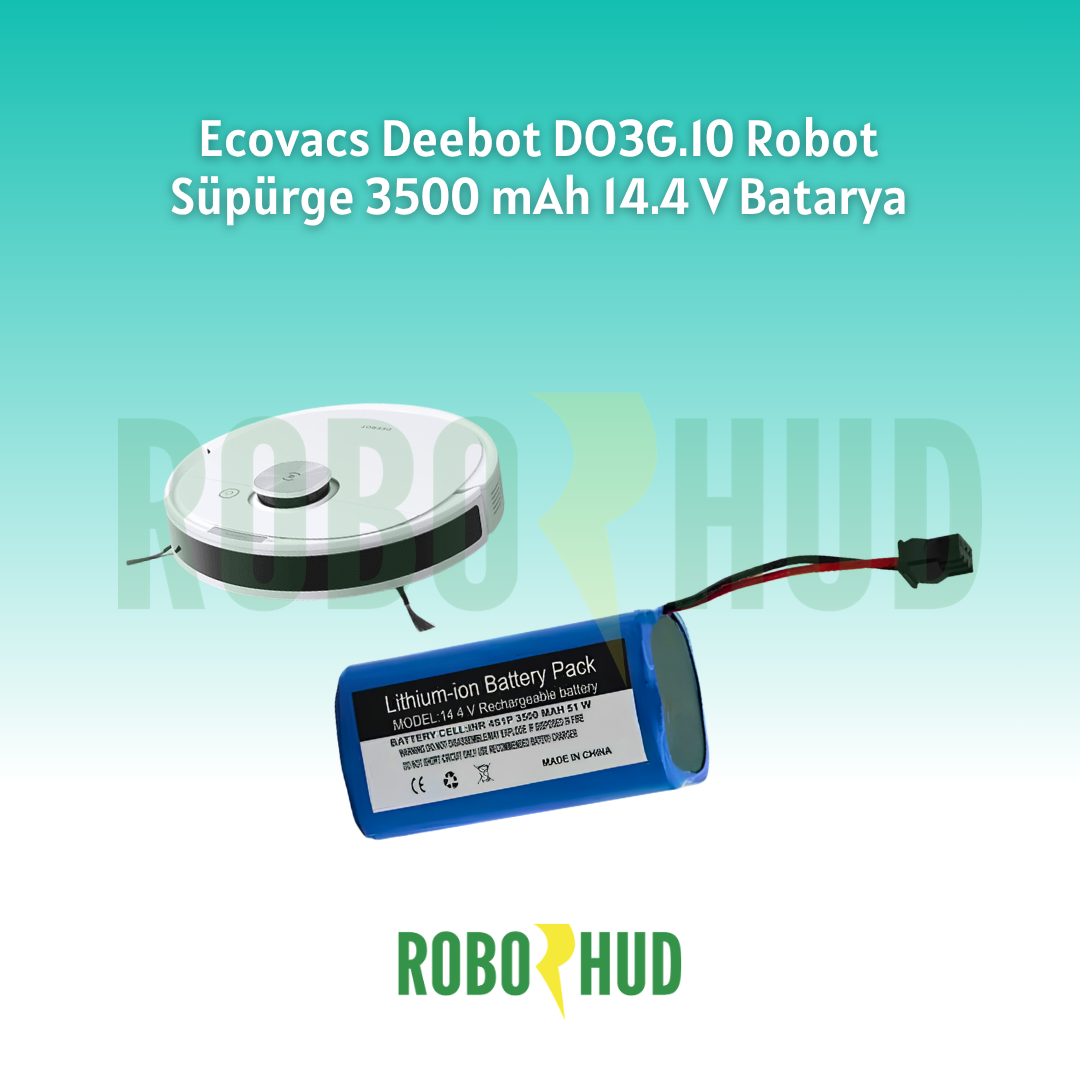 Ecovacs Deebot DO3G.10 Robot Süpürge 3500 mAh 14.4 V Batarya