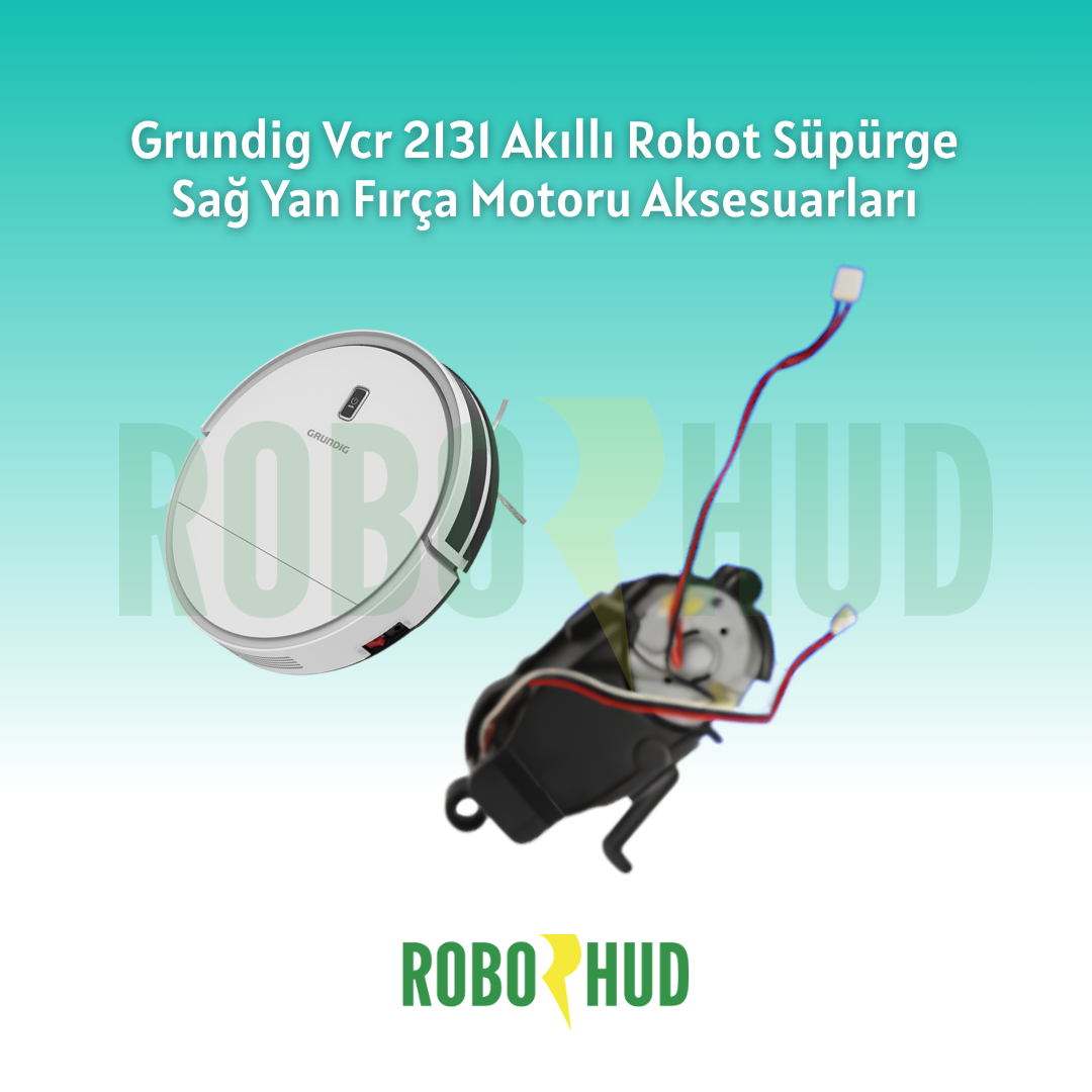 Grundig VCR 2131 Robot Süpürge Sağ Yan Fırça Motoru Seti